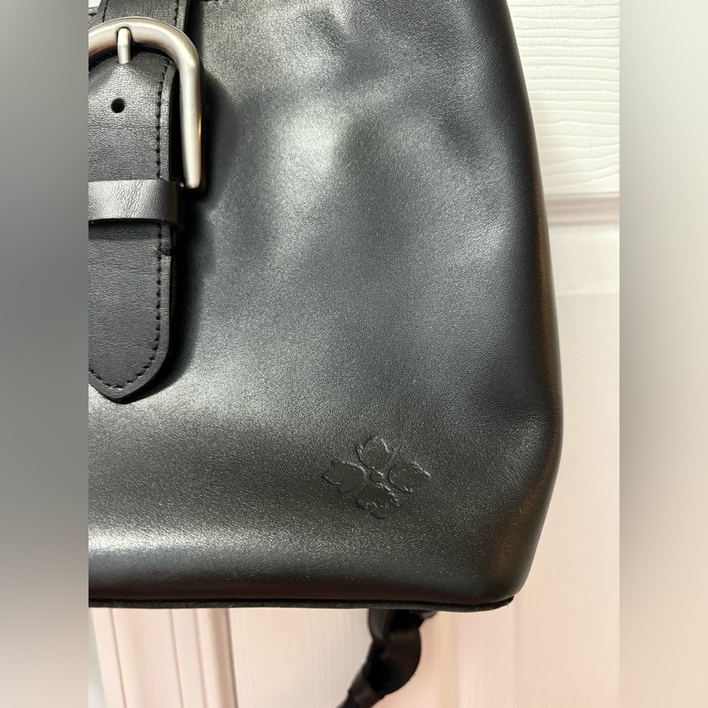 Patricia Nash Black Leather Crossbody Bag with Buckle - Picture 3 of 7